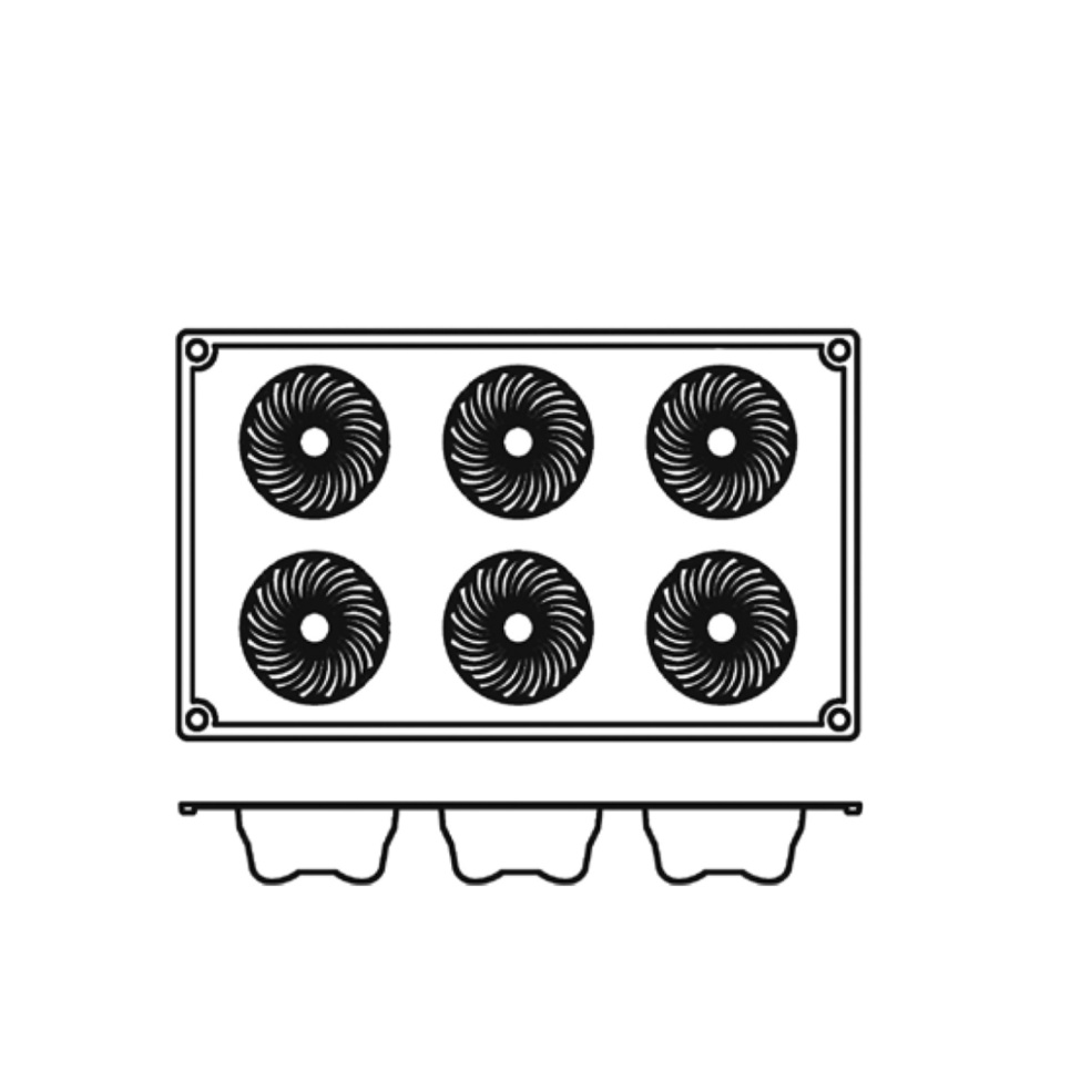 Bakeform i silikon, sukkerkjeksform, 6 stk. - Pavoni Bakeform i silikon, sukkerkjeksform, 6 stk. - Pavoni