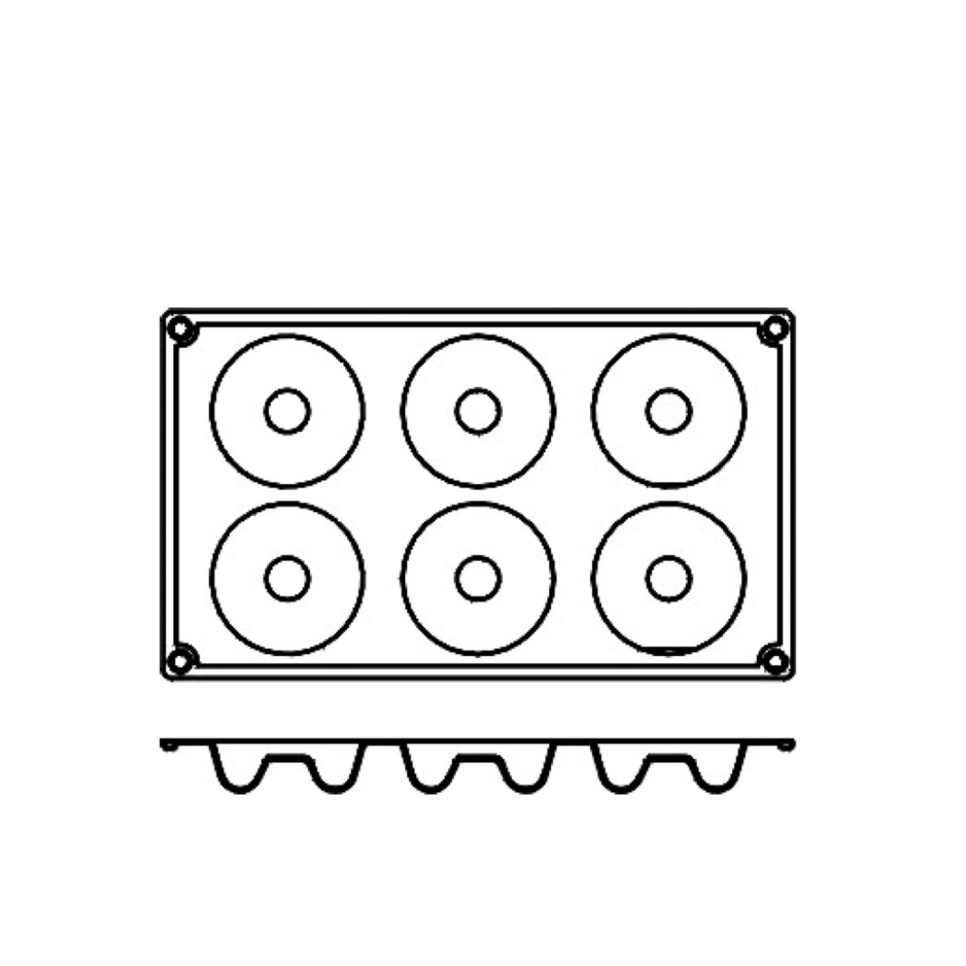 Bakeform i silikon, savarin, 8 stk. - Pavoni Bakeform i silikon, savarin, 8 stk. - Pavoni