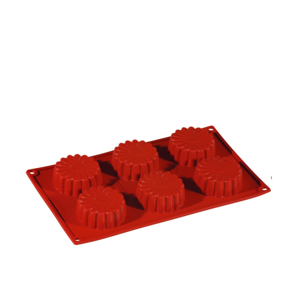 Bakeform i silikon, liten margherita, 6 stk. - Pavoni i gruppen Baking / Bakeformer / Silikonformer hos The Kitchen Lab (1827-20831)