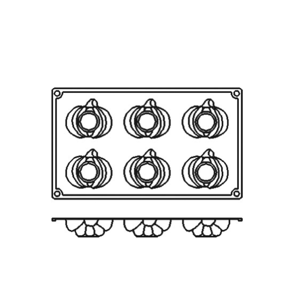 Bakeform i silikon, gresskar, 6 stk. - Pavoni Bakeform i silikon, gresskar, 6 stk. - Pavoni