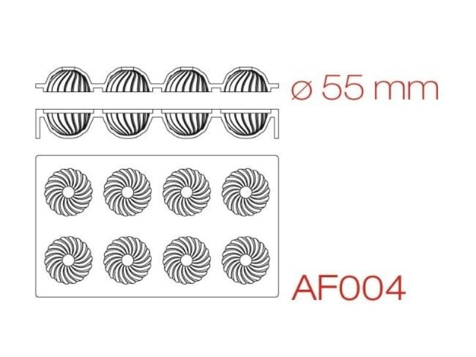 Silikonform, PavoDuo, kule AF004 - Pavoni