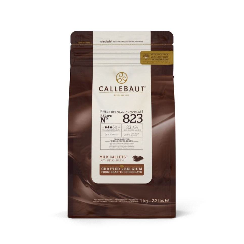 Couverture, melkesjokolade 33,6%, pellets, 1 kg - Callebaut i gruppen Bar og Vin / Barutstyr / Annet barutstyr hos The Kitchen Lab (1827-25846)