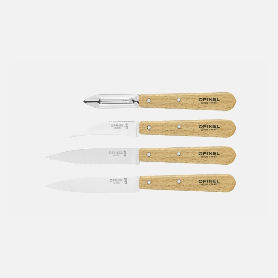 Knivsett med fire deler, Nature, Essentials - Opinel Knivsett med fire deler, Nature, Essentials - Opinel