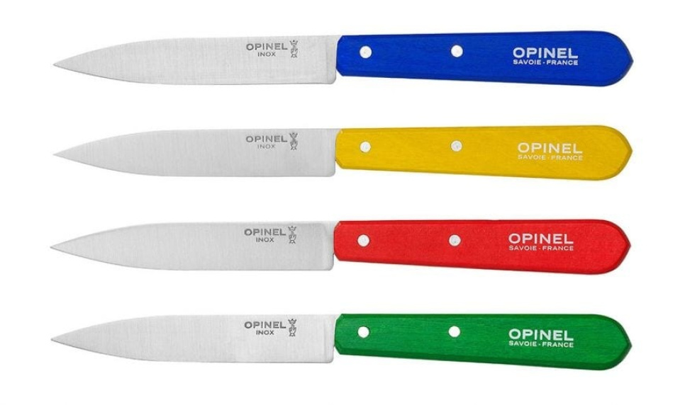 Knivsett i fire deler, klassiske farger - Opinel i gruppen Matlaging / Kjøkkenkniver / Knivsett hos The Kitchen Lab (1861-22657)
