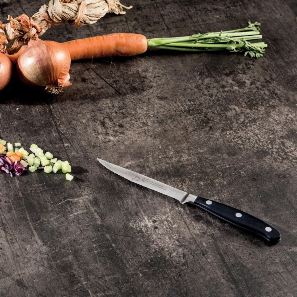 Tagget kjøttkniv, 11 cm, Adhoc Glossy Black - Berkel