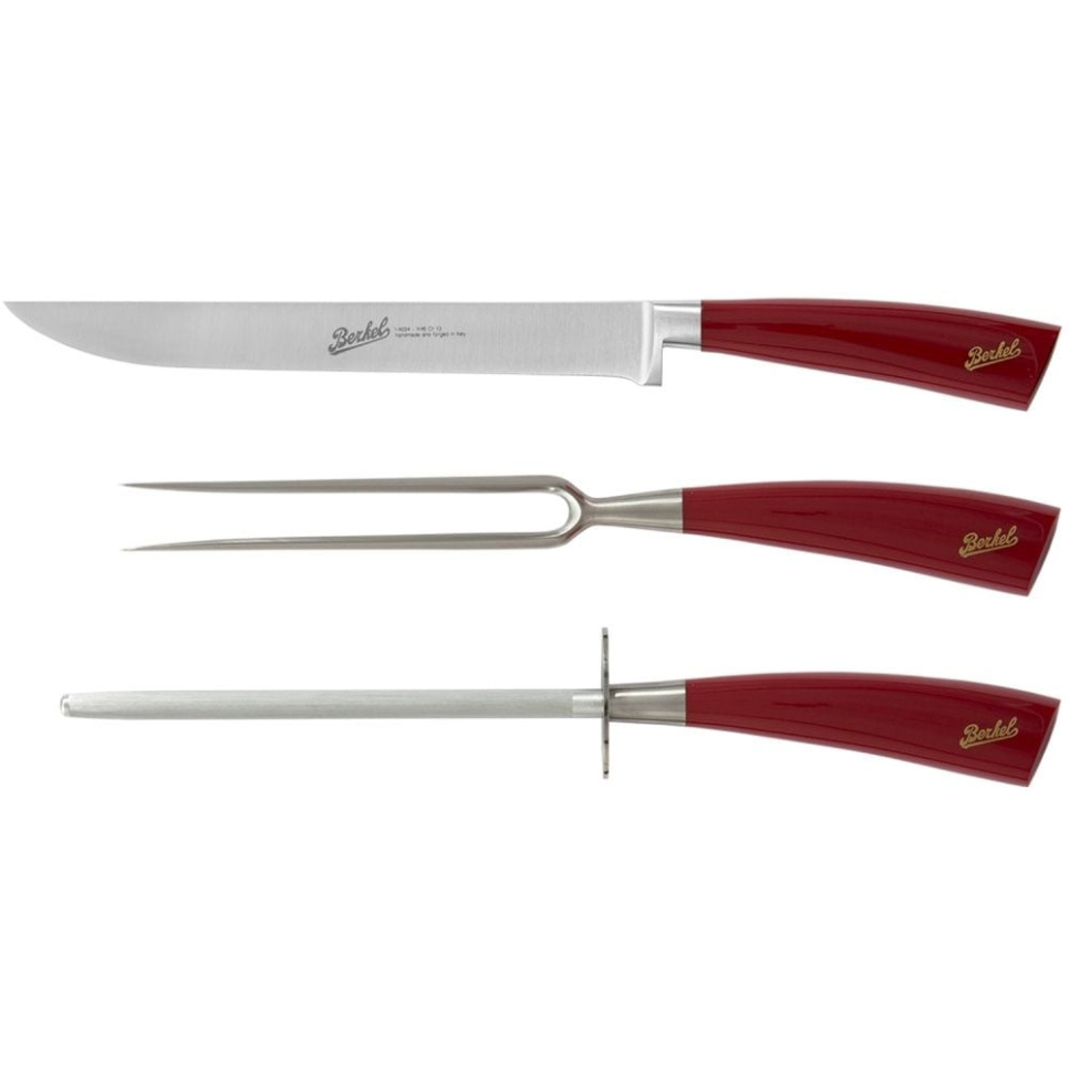 Stekesett i tre deler, Elegance Red - Berkel i gruppen Matlaging / Kjøkkenkniver / Knivsett hos The Kitchen Lab (1870-23989)