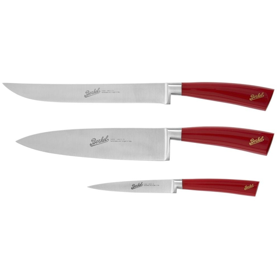 Knivsett i tre deler, Elegance Red - Berkel i gruppen Matlaging / Kjøkkenkniver / Knivsett hos The Kitchen Lab (1870-23990)