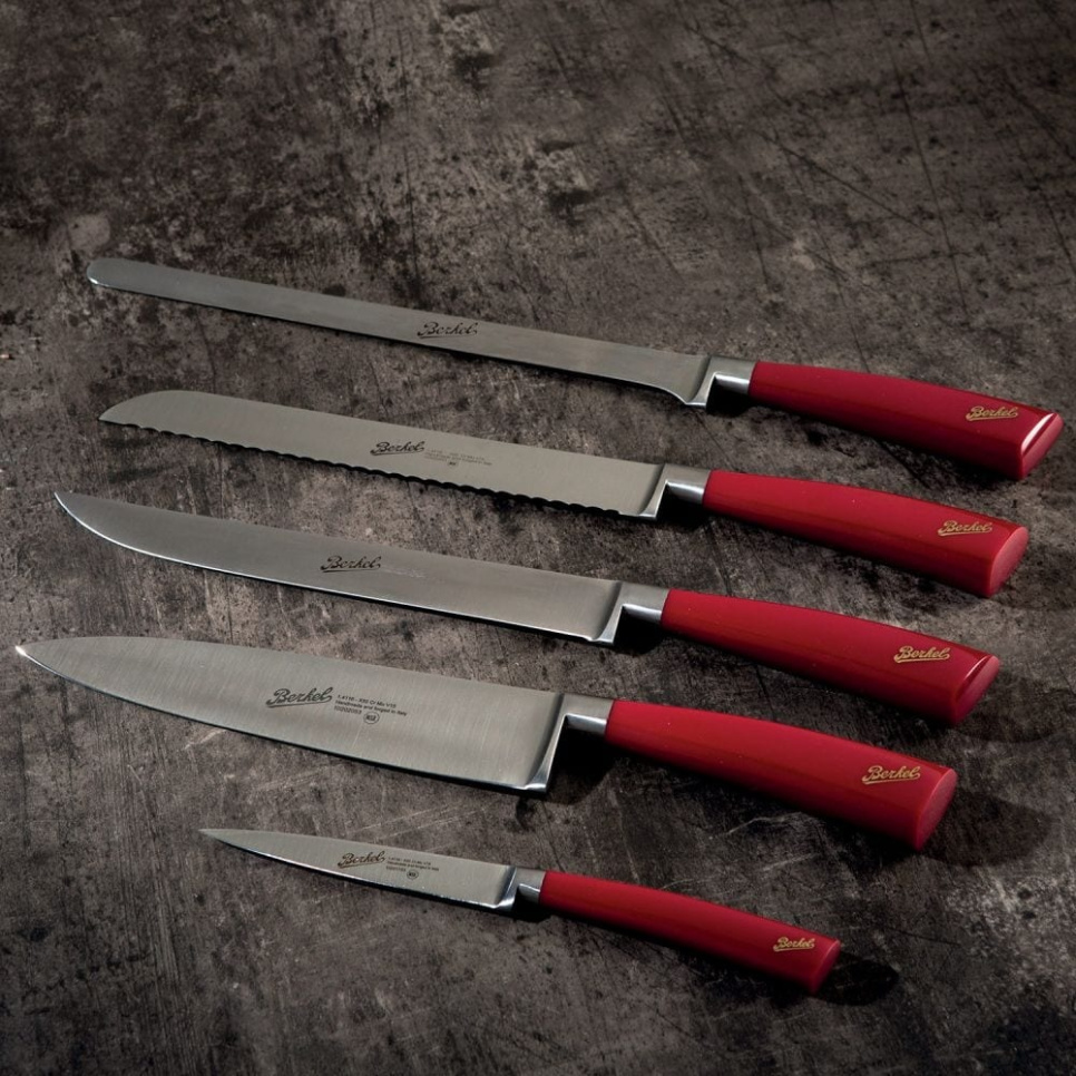 Knivsett i fem deler, Elegance Red - Berkel