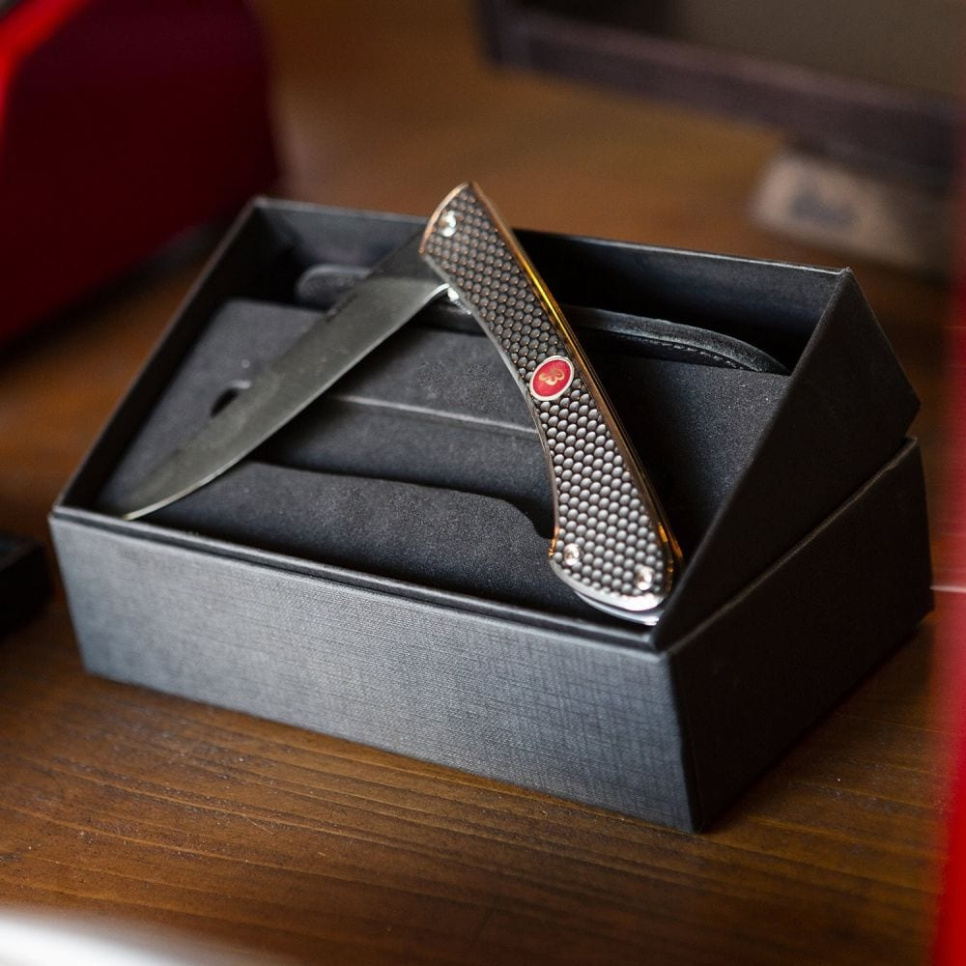 Foldekniv, 12 cm, med polert titanhåndtak - Berkel