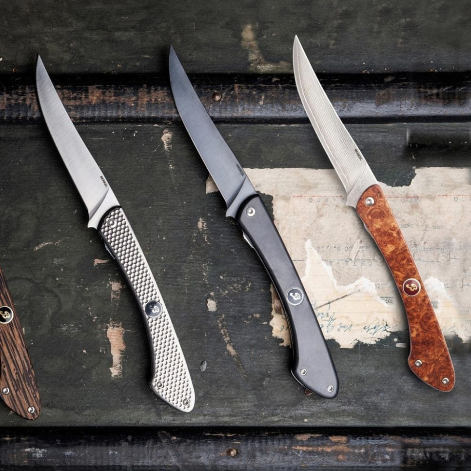 Foldekniv, 12 cm, med mørkt titanhåndtak - Berkel