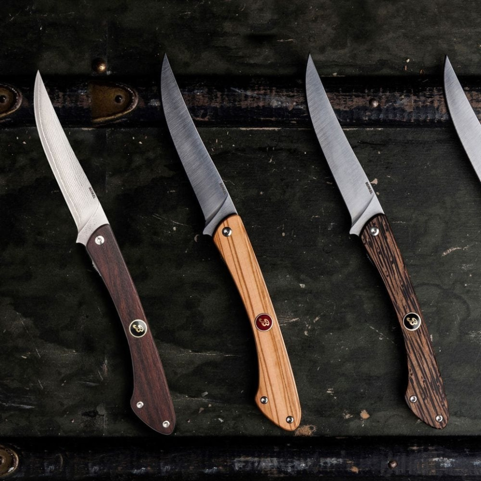 Foldekniv, 12 cm, med skaft av oliventre - Berkel