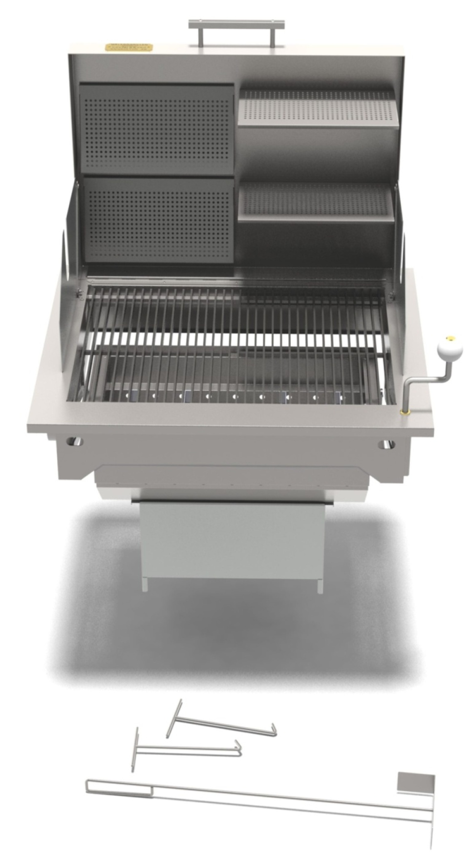 Kullgrill, rustfritt stål - Mälarögrillen