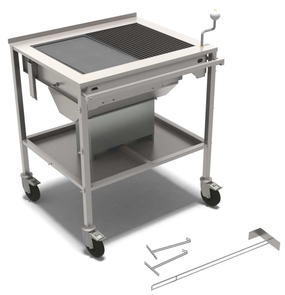 Kullgrill, rustfritt stål - Mälarögrillen