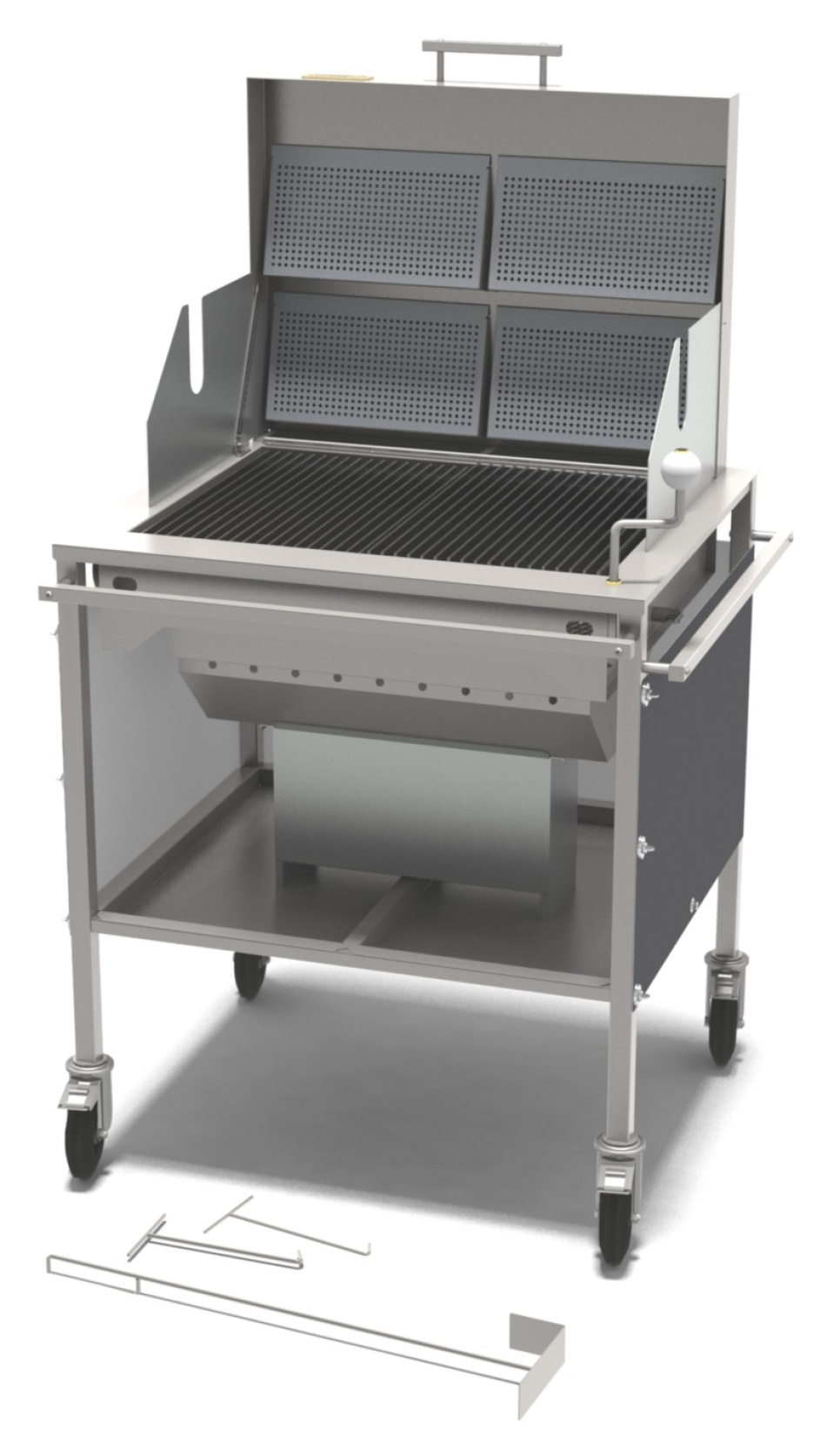 Kullgrill, rustfritt stål - Mälarögrillen