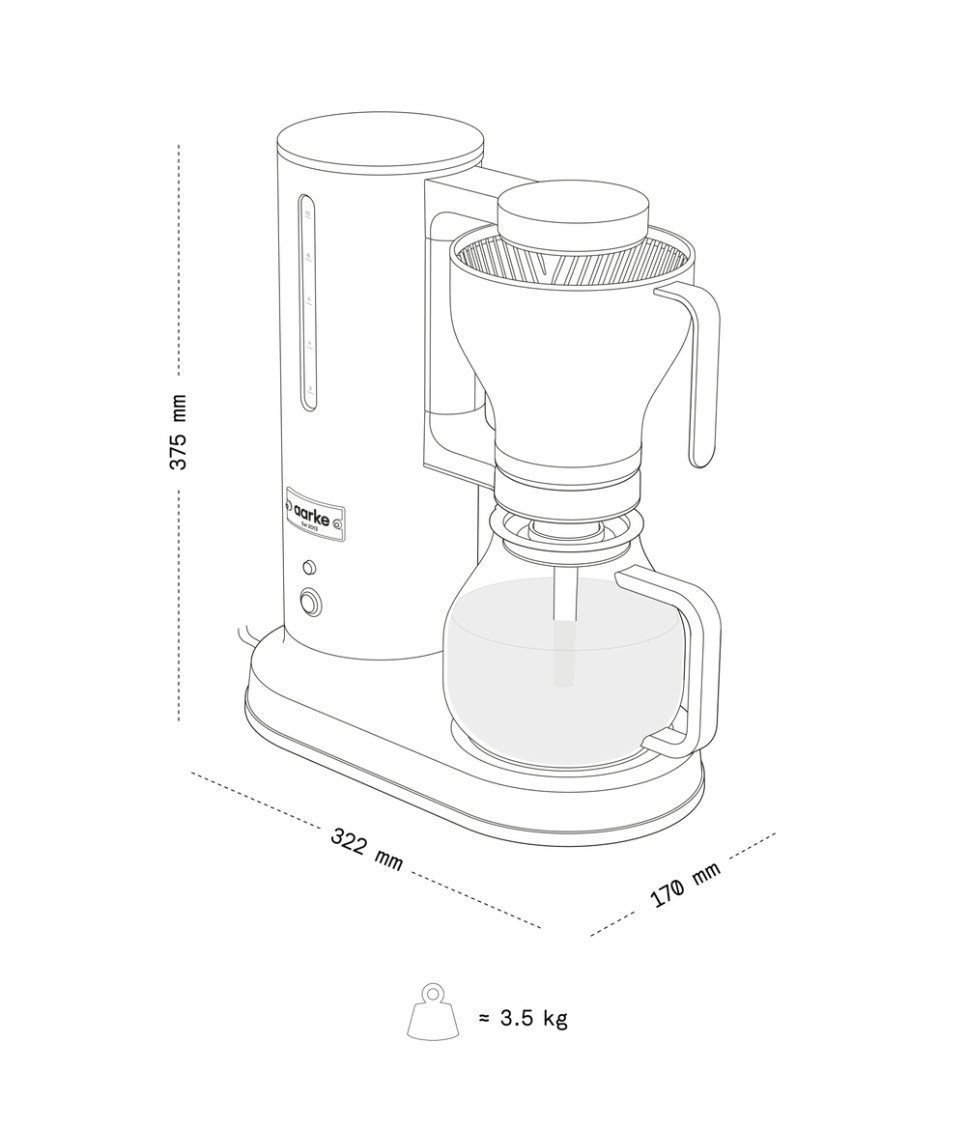 Kaffemaskin i mattsvart - Aarke
