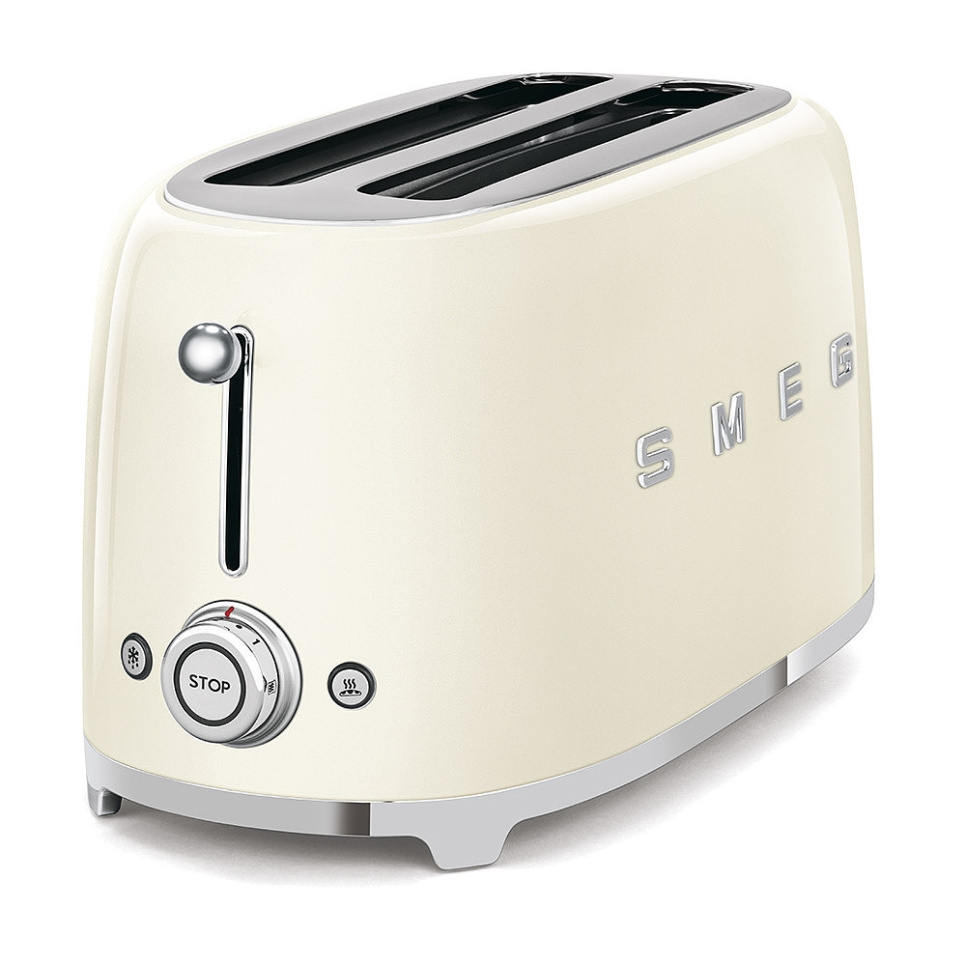 Brødrister, 4 plater, Lange rom, Creme - Smeg