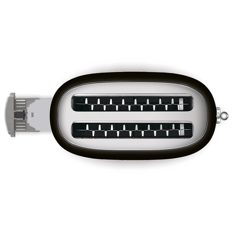 Brødrister, 4 plater, Lange rom, Svart - Smeg