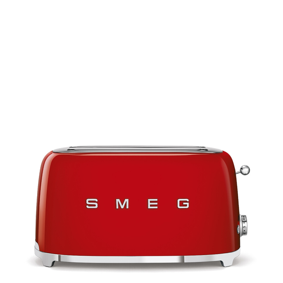 Brødrister, 4 plater, Lange rom, Rød - Smeg i gruppen Kjøkkenapparater. / Varme & Koke / Brødrister hos The Kitchen Lab (1984-25002)