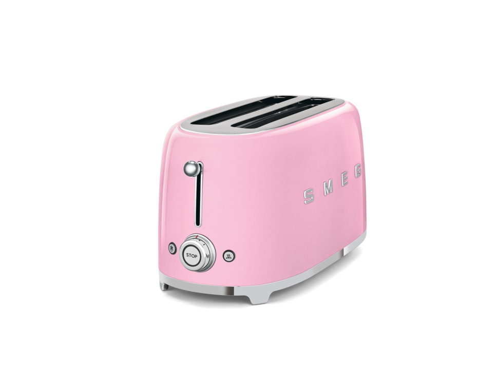Brødrister, 4 plater, Lange rom, Rosa - Smeg