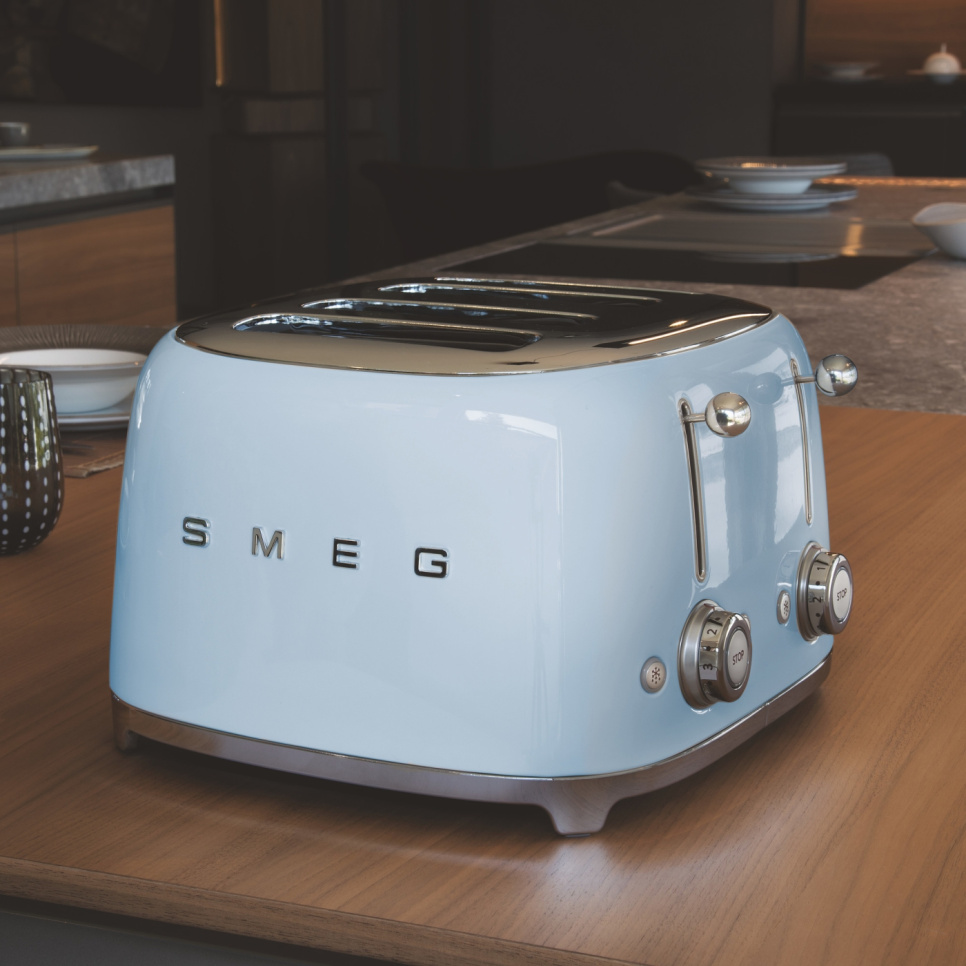 Brødrister, 4 plater, Pastellblå - Smeg