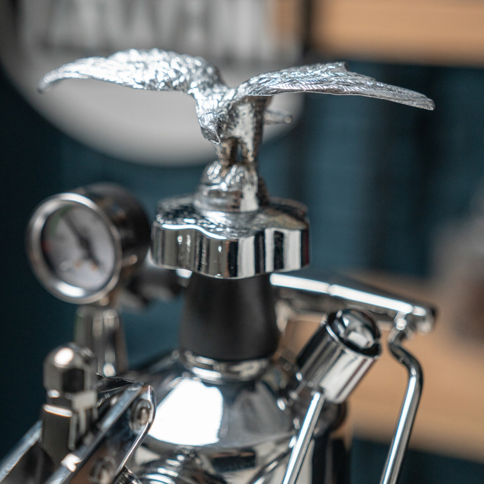 Ørn til Retro manuell espressomaskin, forkrommet - La Pavoni