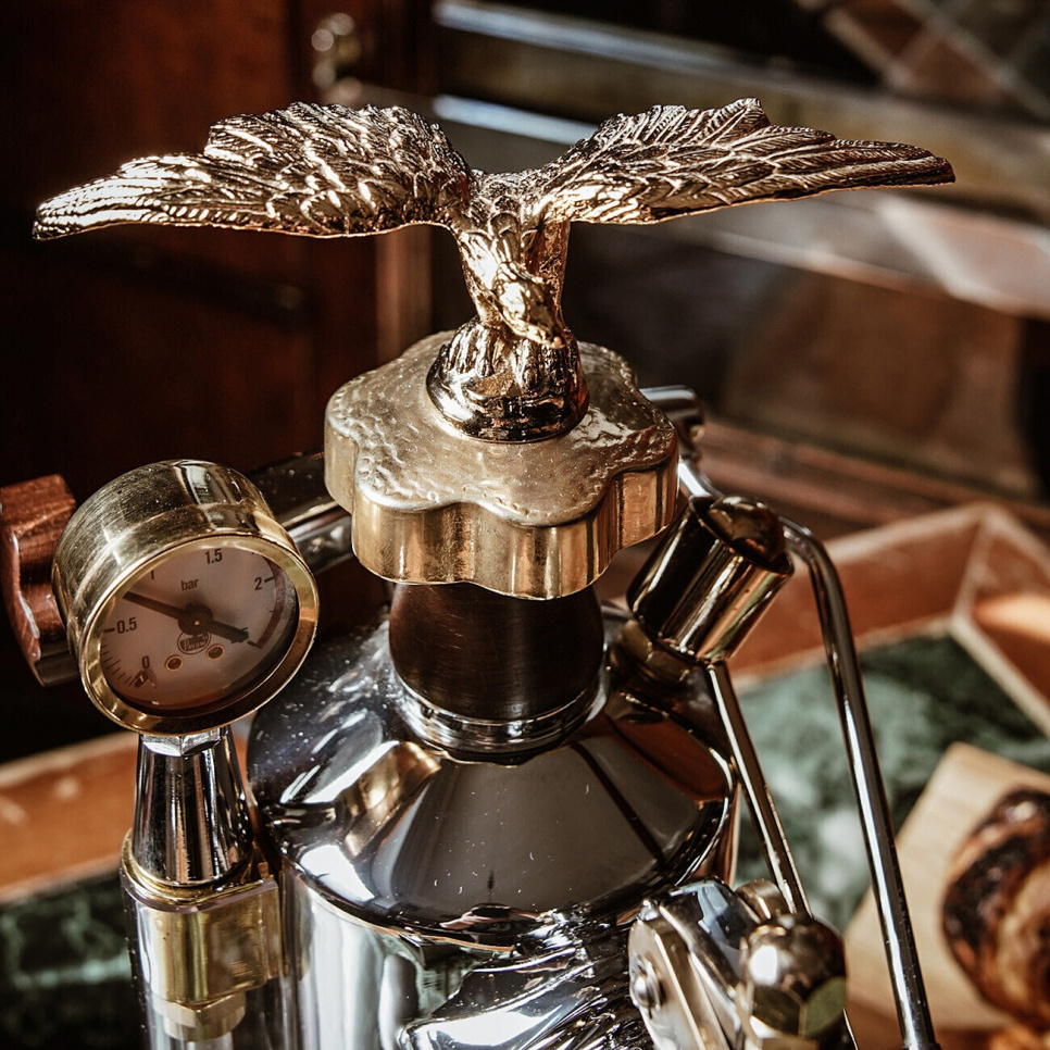 Ørn for Retro manuell espressomaskin, gull - La Pavoni