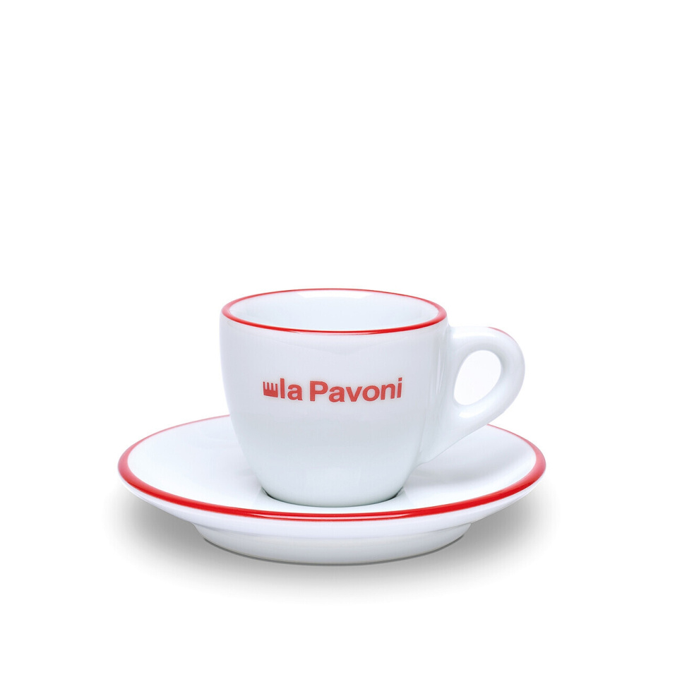 Espressokopper med fat, 6-pakning - La Pavoni i gruppen Te og kaffe / Kaffetilbehør / Kaffekopper hos The Kitchen Lab (1984-31486)