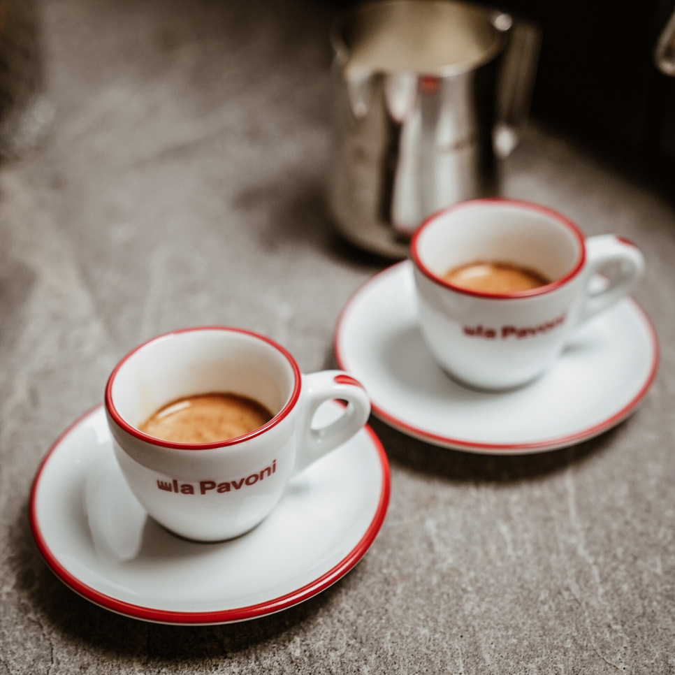 Espressokopper med fat, 6-pakning - La Pavoni