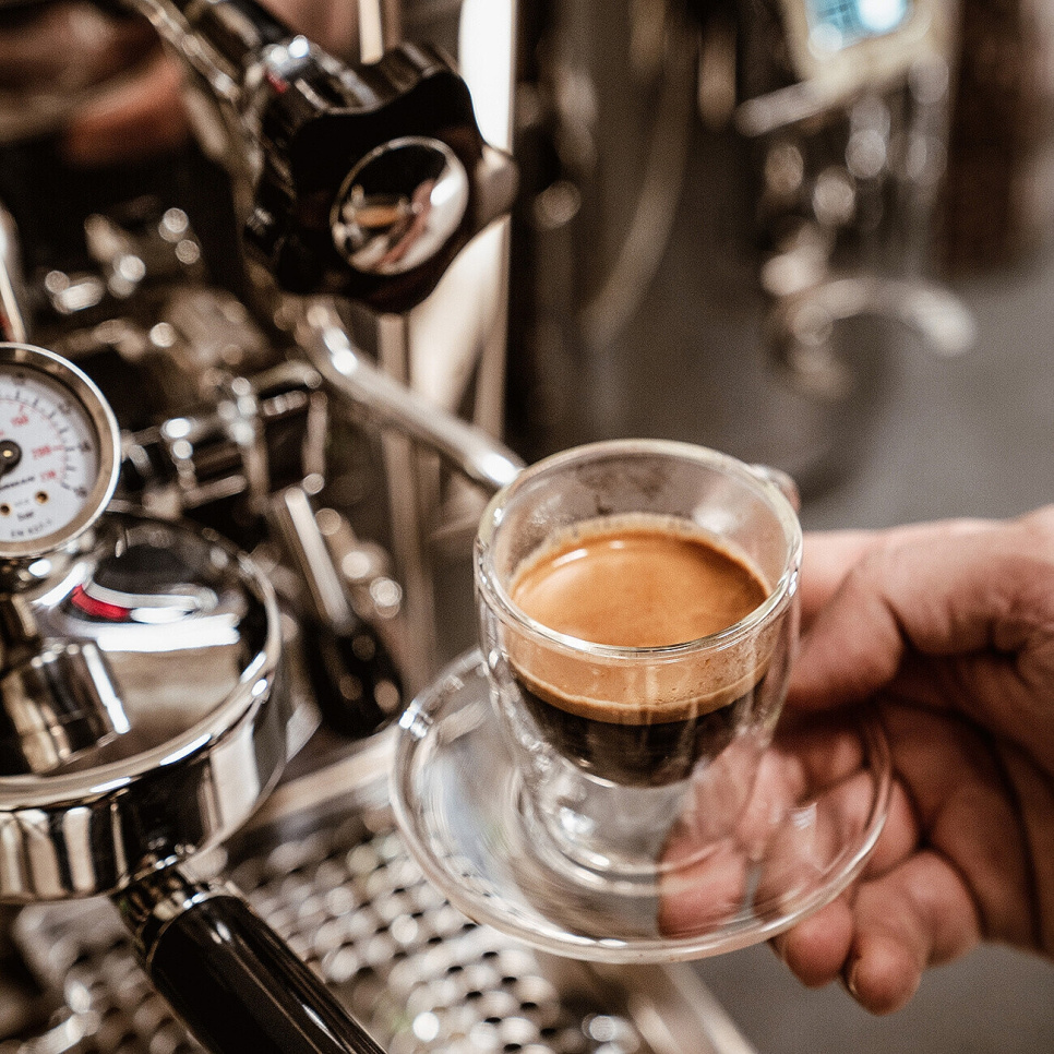 Espressokopper i glass med underkop, 6-pakning - La Pavoni