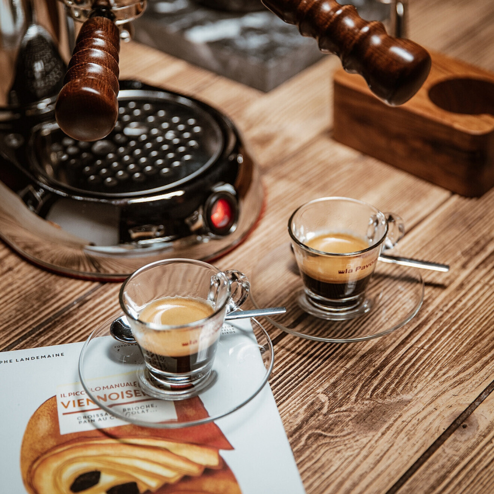 Espressokopper i glass med underkop, 6-pakning - La Pavoni