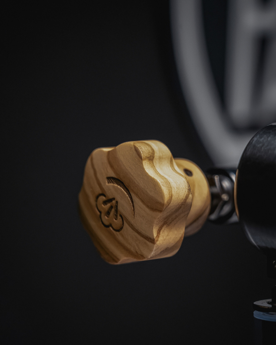 Knotter i oliventre til retro manuell espressomaskin - La Pavoni