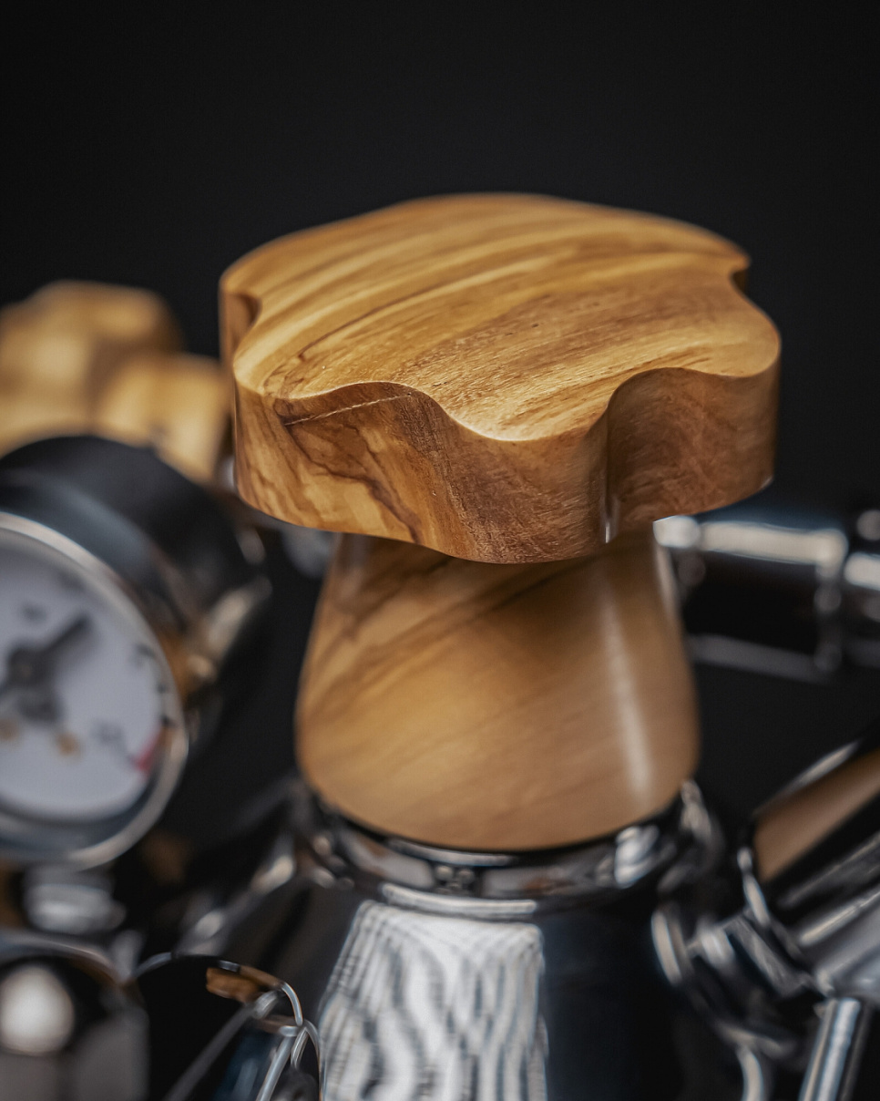 Knotter i oliventre til retro manuell espressomaskin - La Pavoni