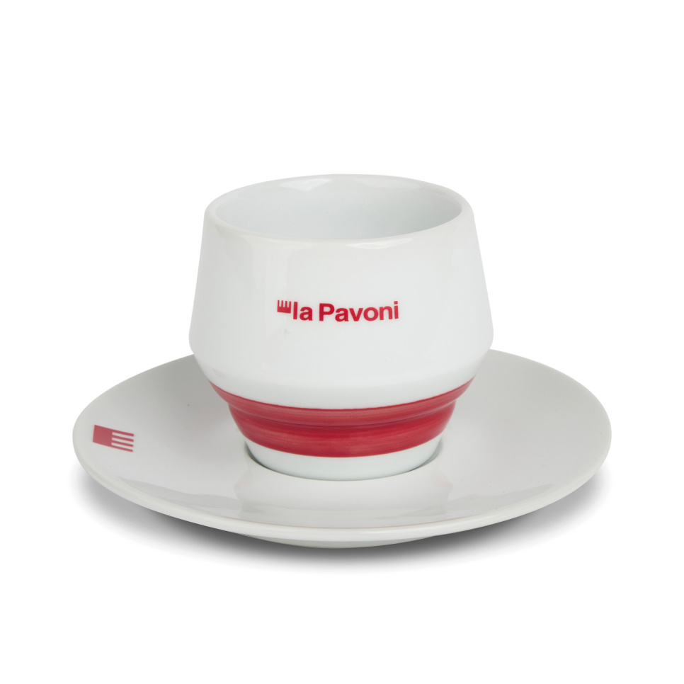 Cappuccinokopper med fat, 4-pakning - La Pavoni i gruppen Te og kaffe / Kaffetilbehør / Kaffekopper hos The Kitchen Lab (1984-31496)