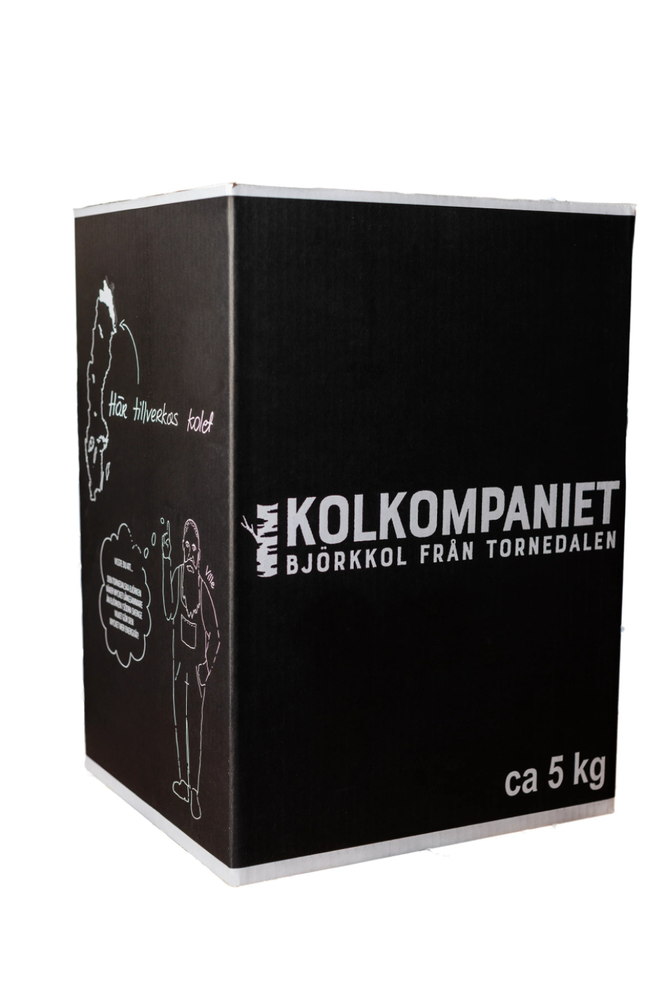 Trekull av bjørk fra Tornedalen, 5 kg - Kolkompaniet i gruppen Grill, Komfyrer & Ovner / Grillkull og briketter / kull hos The Kitchen Lab (2169-28563)