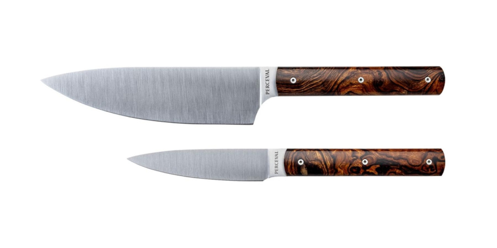 Knivs tt med kokkkniv og skrellkniv, 9.47 - Perceval i gruppen Matlaging / Kjøkkenkniver / Knivsett hos The Kitchen Lab (2174-34892)