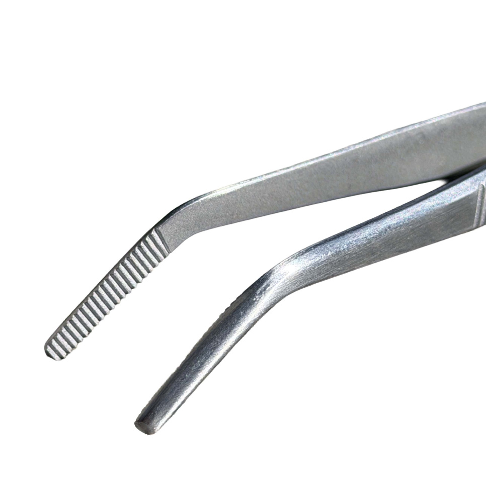 Pinsett, vinklet, 14 cm, sølv - The Kitchen Lab