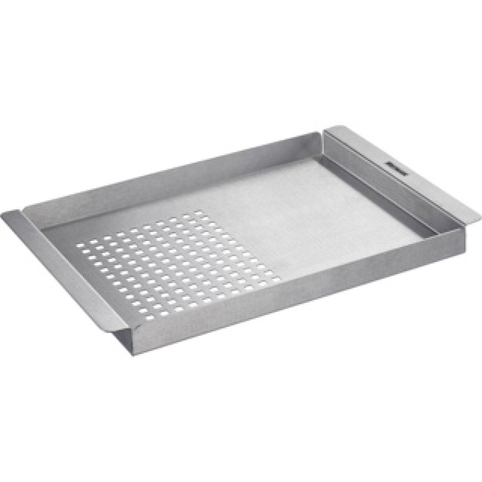 Grillplate i rustfritt stål 2 i 1, 34 x 23 cm - Westmark i gruppen Grill, Komfyrer & Ovner / Tilbehør til grill / Grillrist hos The Kitchen Lab (2190-32123)