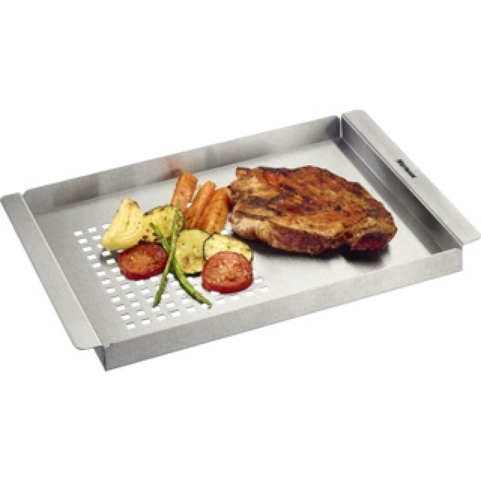 Grillplate i rustfritt stål 2 i 1, 34 x 23 cm - Westmark Grillplate i rustfritt stål 2 i 1, 34 x 23 cm - Westmark