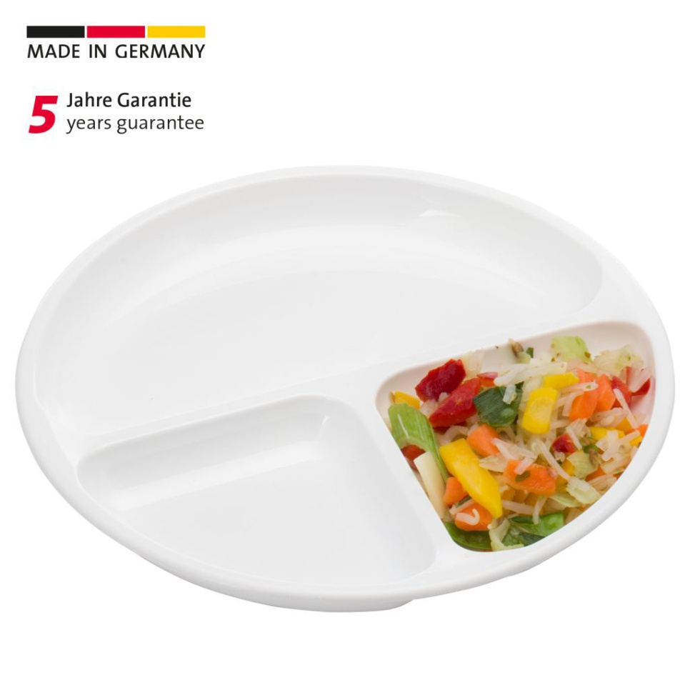 Tallerken i plast med tre rom, 25 cm - Westmark Tallerken i plast med tre rom, 25 cm - Westmark
