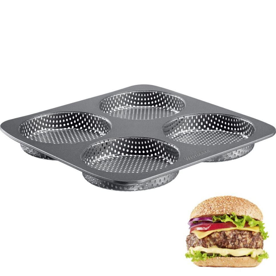 Perforert bakeform til hamburgerbrød, non-stick - Westmark Perforert bakeform til hamburgerbrød, non-stick - Westmark