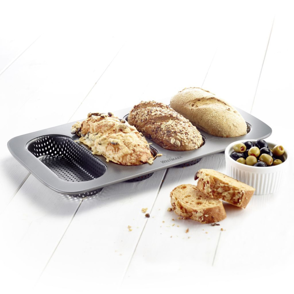 Perforert bakeform til minibaguetter, non-stick - Westmark Perforert bakeform til minibaguetter, non-stick - Westmark