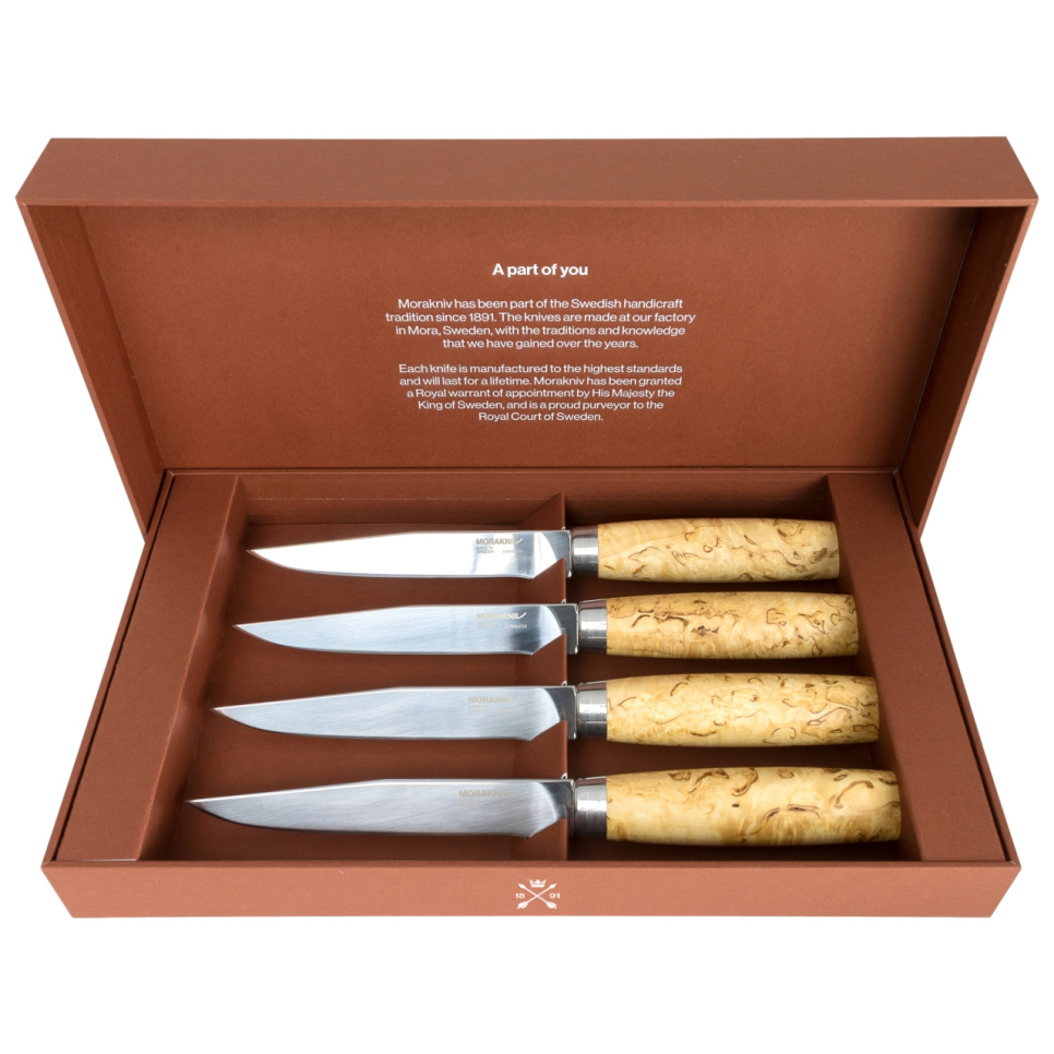 Stekekniv i gaveeske, 4 stk, Masur - Morakniv