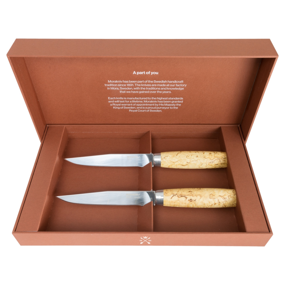Stekekniv i gaveeske, 2 stk, Masur - Morakniv Stekekniv i gaveeske, 2 stk, Masur - Morakniv