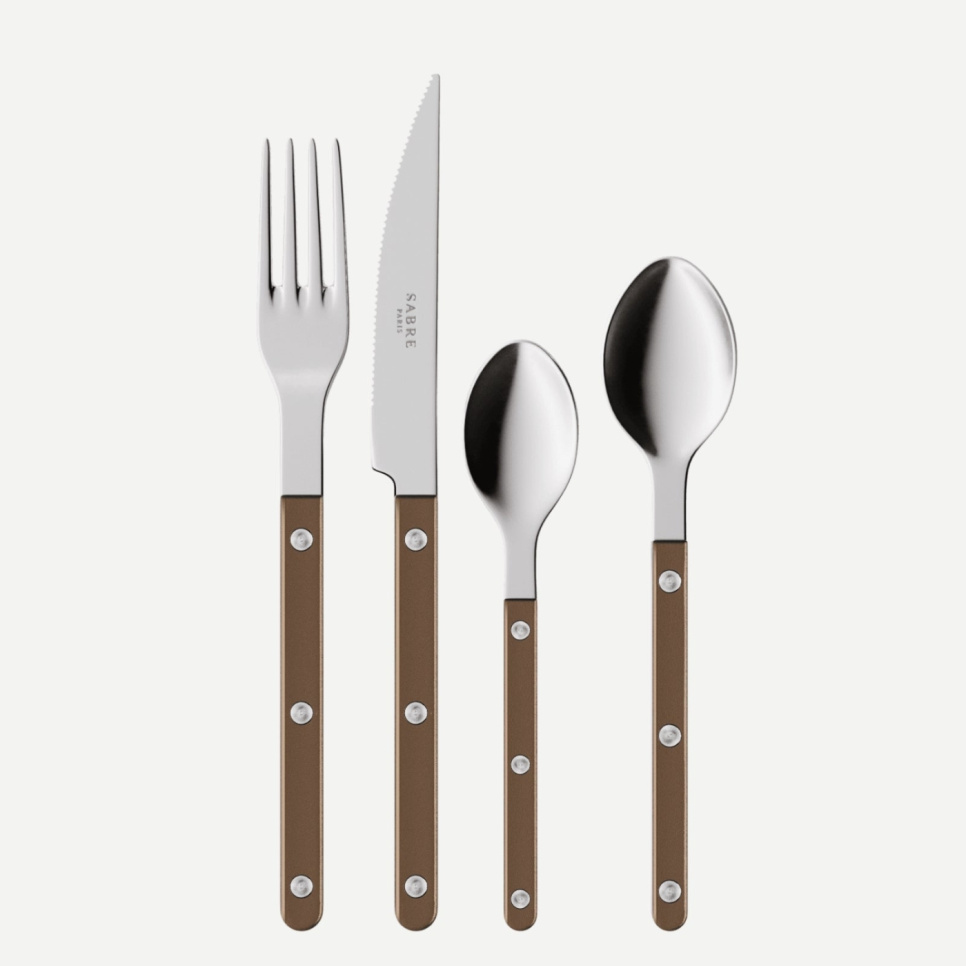 Bestikksett, 24 deler, Bistrot Pearly, Brown - Sabre Paris i gruppen Borddekking / Bestikk / Bestikksett hos The Kitchen Lab (2195-32316)