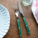 Bestikksett, 24 deler, Bistrot Pearly, Dark green - Sabre Paris