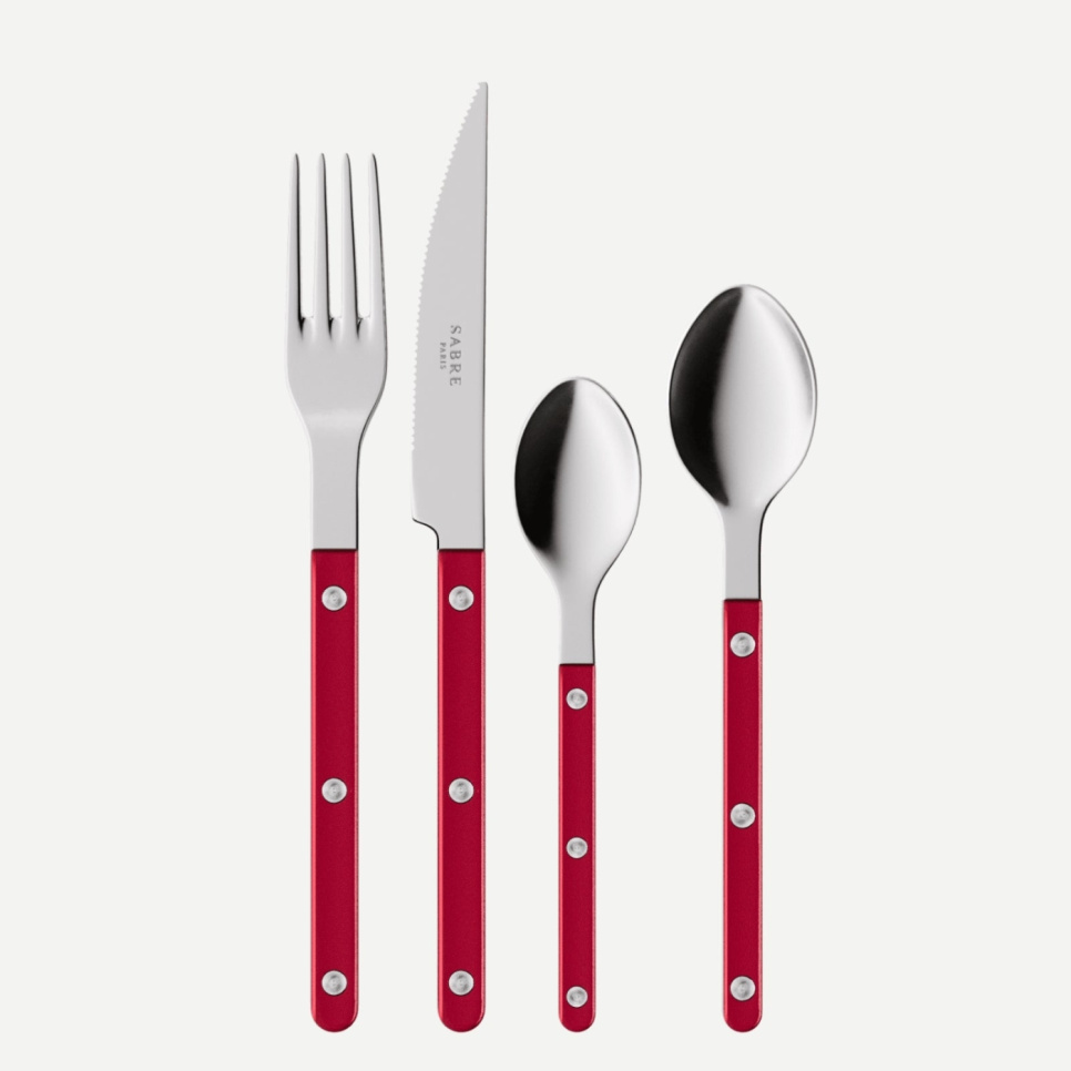Bestikksett, 24 deler, Bistrot Pearly, Red - Sabre Paris i gruppen Borddekking / Bestikk / Bestikksett hos The Kitchen Lab (2195-32331)