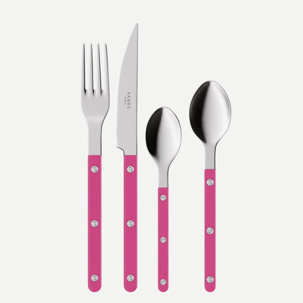 Bestikksett, 24 deler, Bistrot, Raspberry - Sabre Paris i gruppen Borddekking / Bestikk / Bestikksett hos The Kitchen Lab (2195-32347)