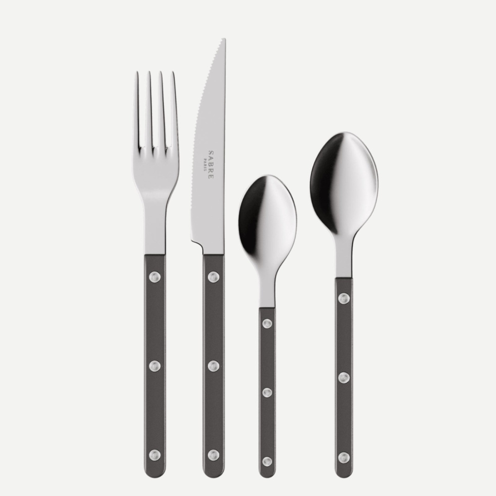Bestikksett, 4 deler, Bistrot Pearly, Dark grey - Sabre Paris i gruppen Borddekking / Bestikk / Bestikksett hos The Kitchen Lab (2195-32354)