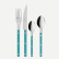 Bestikksett, 4 deler, Bistrot Pearly, Turquoise - Sabre Paris