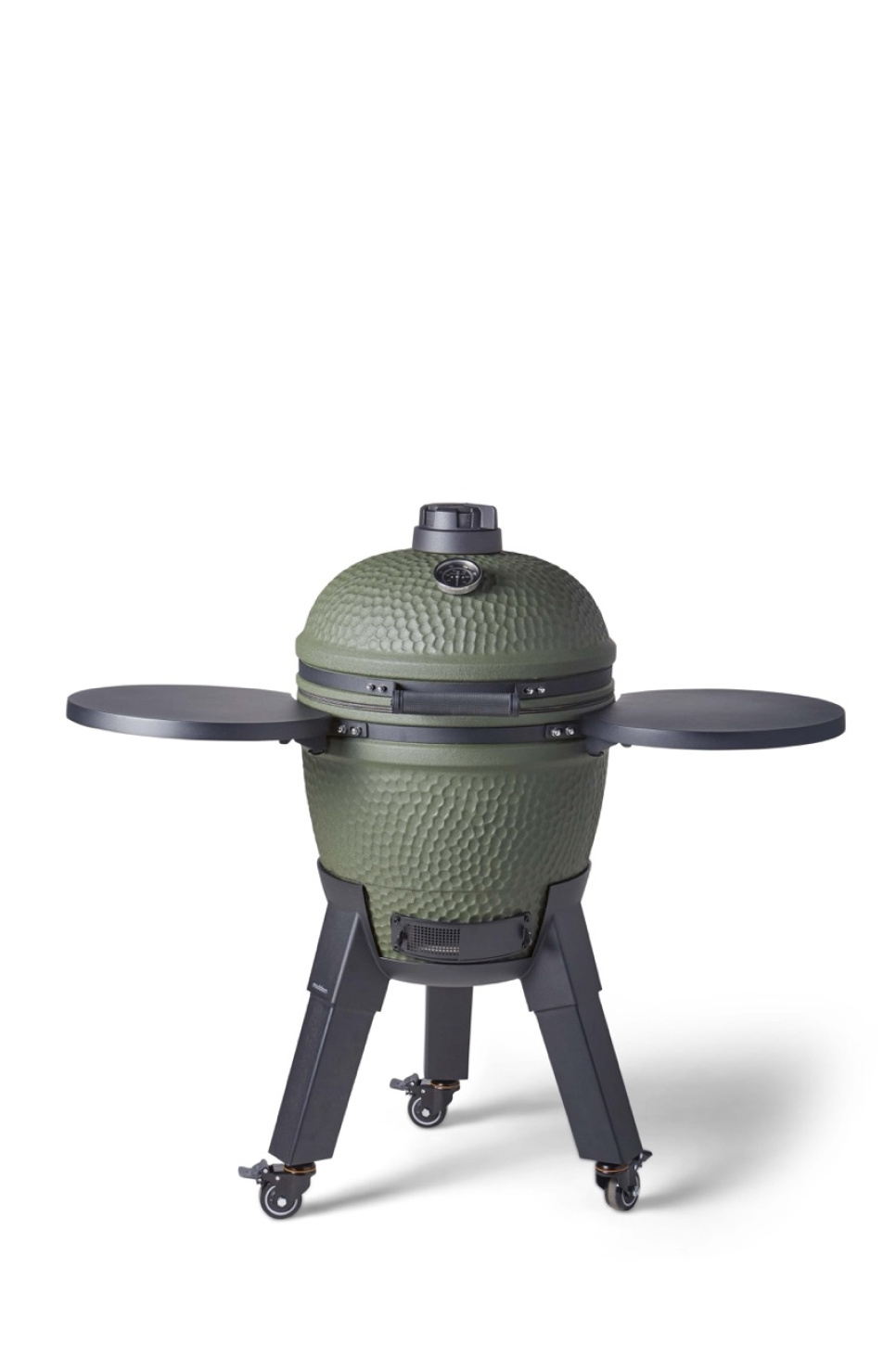 Kamado-grill inkludert benbrakett, svarte ben med hjul og sidebord - Moddern